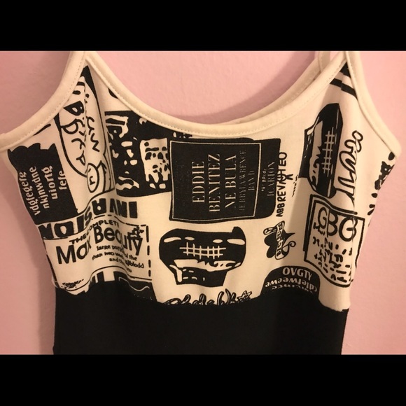 Cute Patterned-Top Spaghetti-Strap Dress - Picture 4 of 5